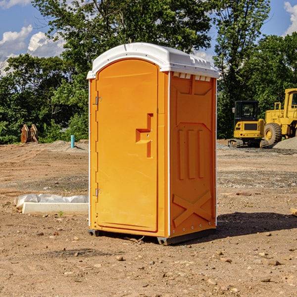 how often are the portable restrooms cleaned and serviced during a rental period in Pekin